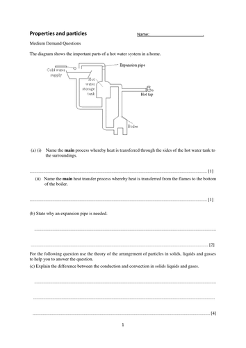 CIE Thermal Physics Practice (Past Paper) Questions