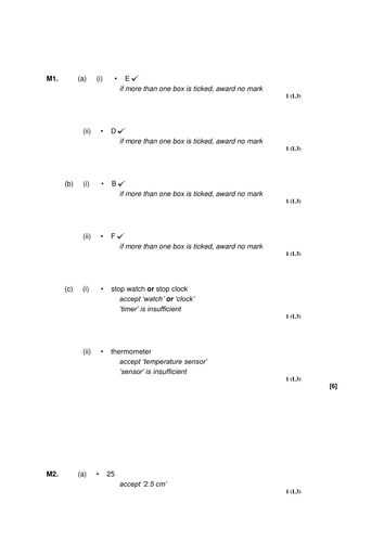 Year 7 science skills / SC1 / enquiry processes assessment / test