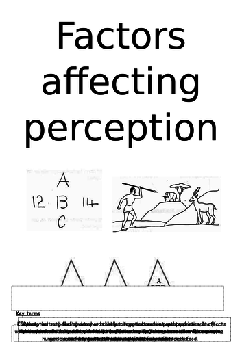 AQA GCSE New Spec Factors affecting perception booklet