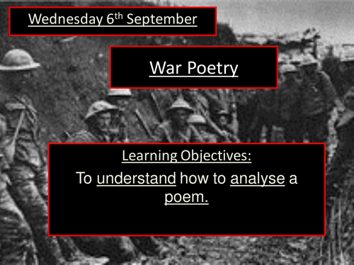 The Man He Killed -  analysing a text.