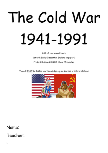 Cold War revision guide
