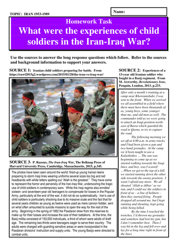 What were the experiences of child soldiers in the Iran-Iraq War?