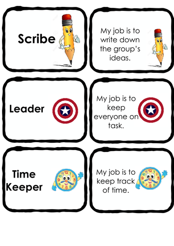 Group Task Role Cards