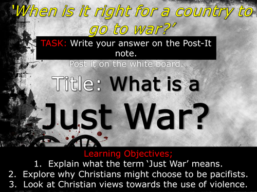 Just War Theory: Is There Justification Of War?