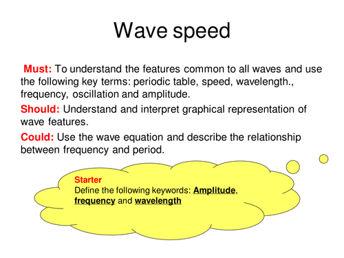 New BTEC Level 3 Applied science Unit 1_C1_Working with waves _Lesson 2 _ wave speed