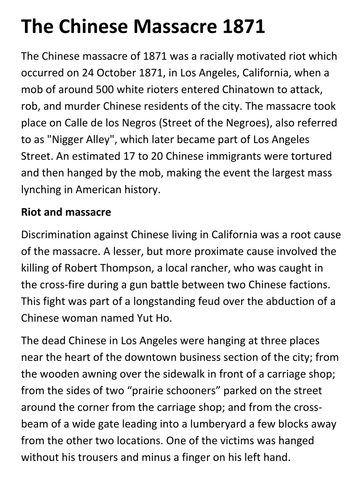 Chinese massacre of 1871 Handout