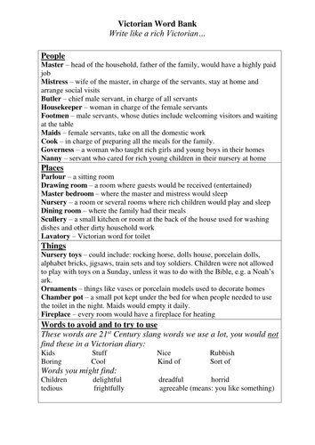 Rich and Poor Victorian  Children