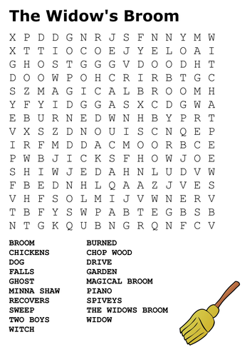 The Widow's Broom Word Search