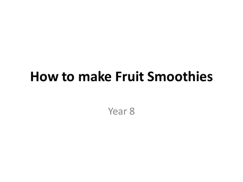 Fruit Smoothie Recipe