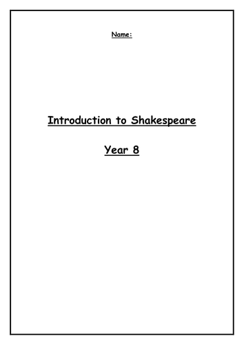 Introduction to Shakespeare Booklet