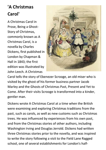 A Christmas Carol Handout