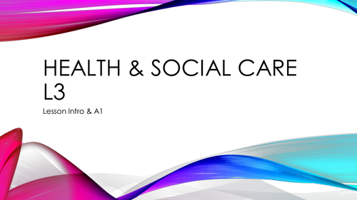 BTEC Level 3 Health & Social Care: Unit 2: A1 Roles of Professionals