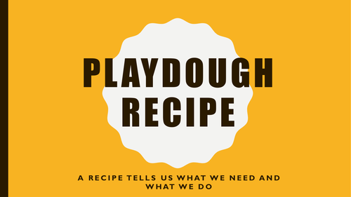Playdough Recipe - Child led