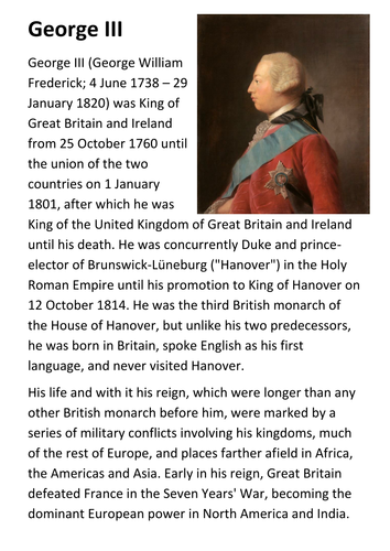 George III Handout