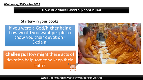AQA Religious Studies Spec A (9-1) Buddhism practises: How Buddhists worship