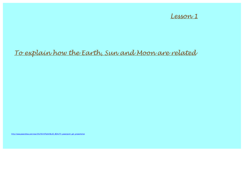8 weeks on Earth and Space year 5 Science unit