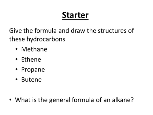Cracking of alkanes (GCSE Chem)