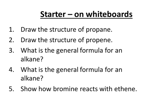 Structure & Reactions of Alcohols (GCSE chem)