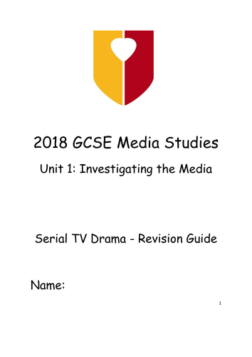 Serial TV Dramas - Revision Guide/Activity Booklet