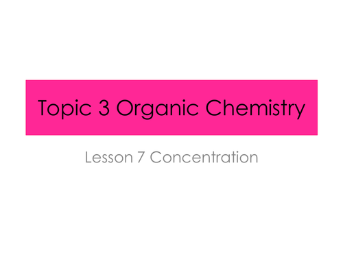 Concentrations- Quantitative Chemistry  (New AQA Spec)