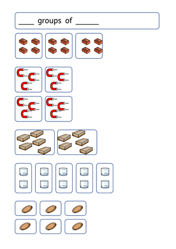 Year 3, groups of / multiply by 3