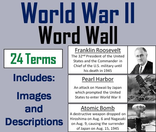 World War 2 Word Wall Cards