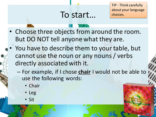 Y7 - Writing to describe