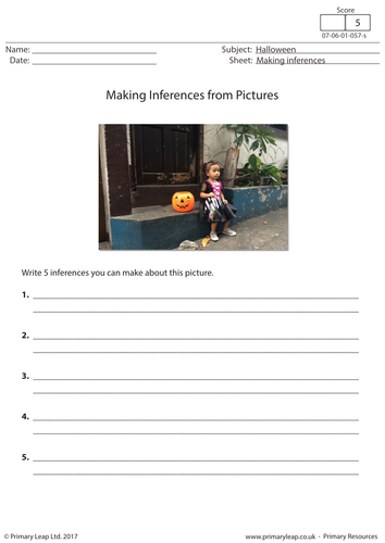 Making Inferences from Pictures - Halloween Resource