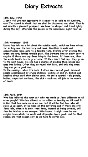 diary-extract-lesson-teaching-resources
