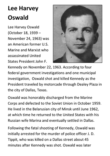 Lee Harvey Oswald Handout