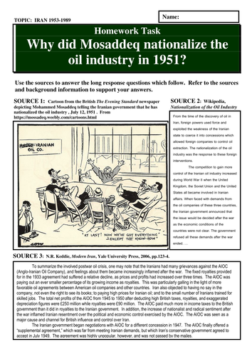 Why did Mosaddeq nationalize the Iranian oil industry in 1951?