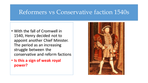 Factions under Henry VIII, Edward VI and Mary I
