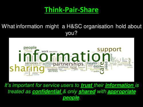 Specific Responsibilities - Information Management & Accountability (Health & Social Care Unit 2)