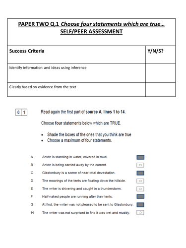 AQA English Language Paper 2 guide with exemplar responses