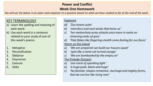 Power and Conflict quotations and key terms