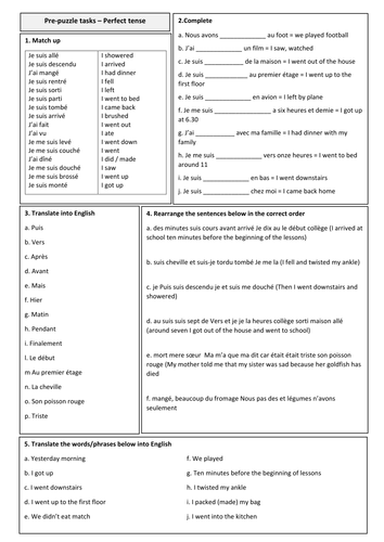 KS4 French Developing GCSE writing skills text reconstruction