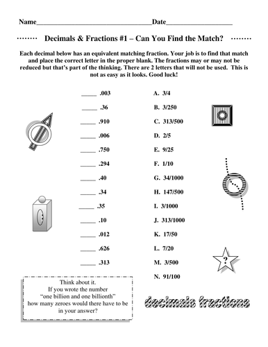 Fractions AND Decimals BUNDLES (2 Bundles in this Set)
