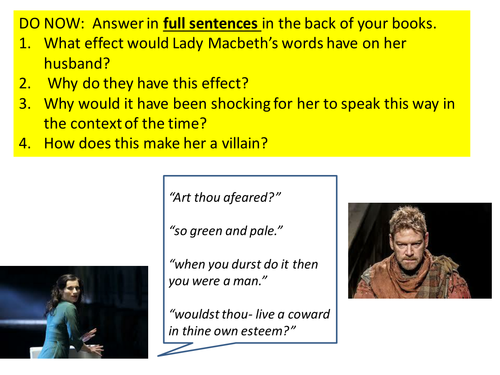 Lady Macbeth's language analysis act 1 scene 7