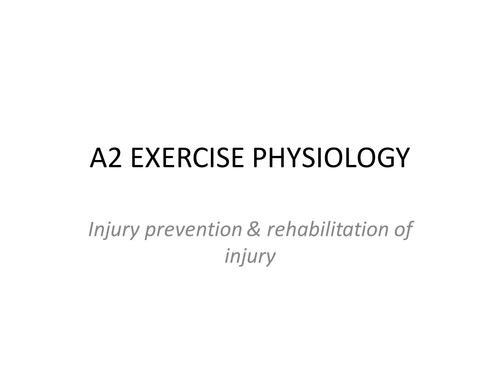 OCR A LEVEL EXERCISE PHYSIOLOGY - INJURIES (NEW SPEC 2016 +) Entire Powerpoint