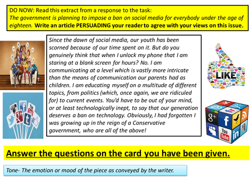 How to create and use tone when writing to argue/persuade