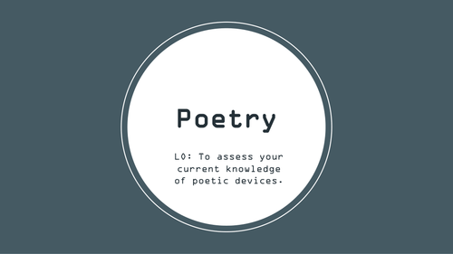 KS3 Poetry lessons/ Unseen poetry | Teaching Resources