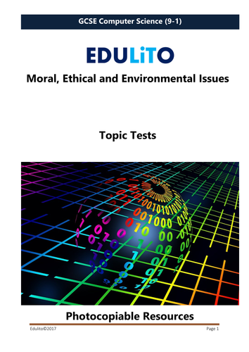 Moral, Ethical and Environmental Concerns Test - GCSE Computer Science