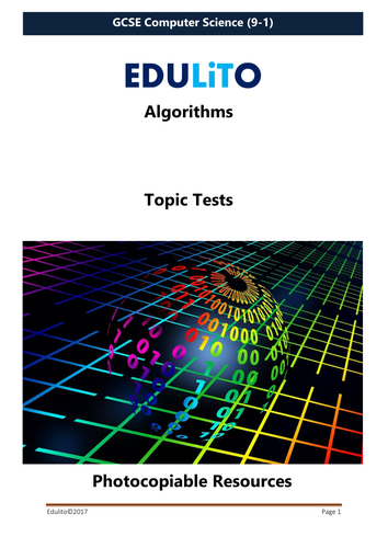 Algorithms Test - GCSE Computer Science | Teaching Resources