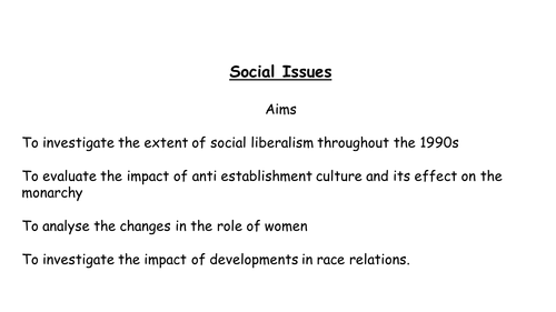 AQA A level modern Britain, John Major, social issues