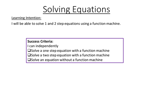 Solving linear equations