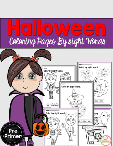 Halloween Coloring Pages By Sight Words