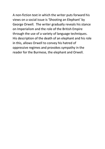 Shooting An Elephant - George Orwell