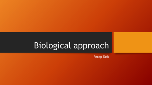 AQA Psychology Biological approach support presentation
