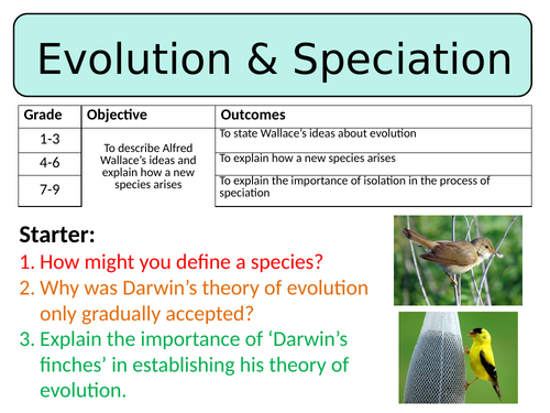 New Aqa Gcse Trilogy 2016 Biology Evolution And Speciation Ht 9076