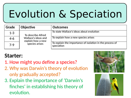 NEW AQA GCSE Trilogy (2016) Biology - Evolution & speciation HT